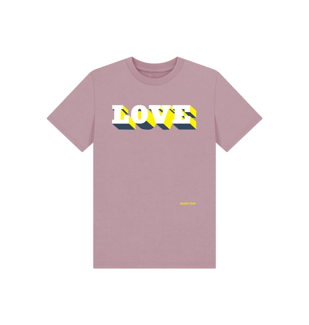 Mauve Printed Kids T-Shirt Front