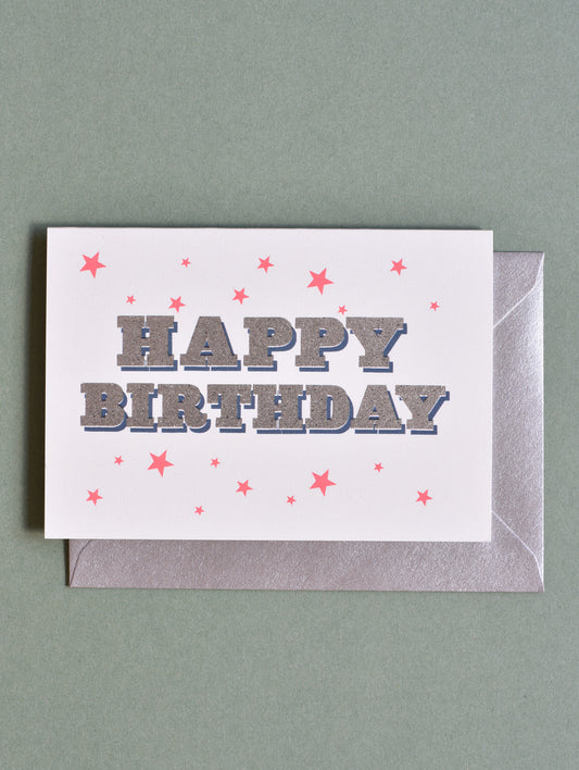HAPPY BIRTHDAY GREETING CARD - RED