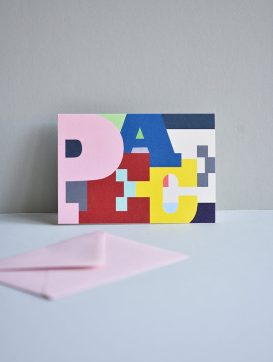 PEACE COLOUR BLOCK CARD