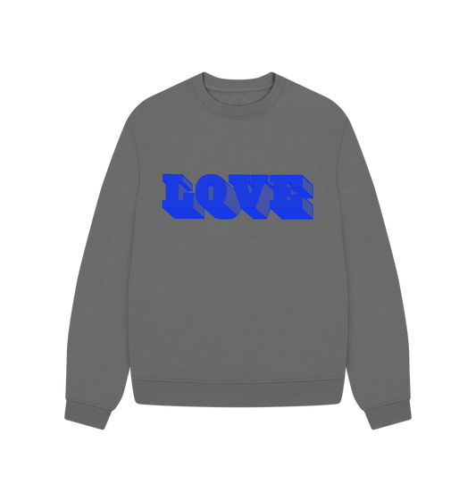 Slate Grey Printed Sweater Front