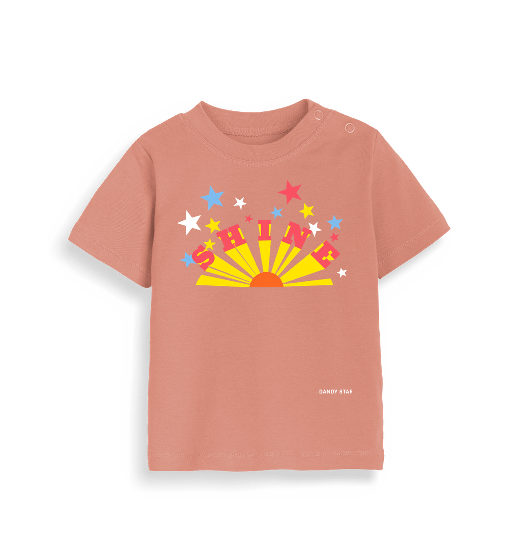 Dusty Rose Printed Kids T-Shirt Front