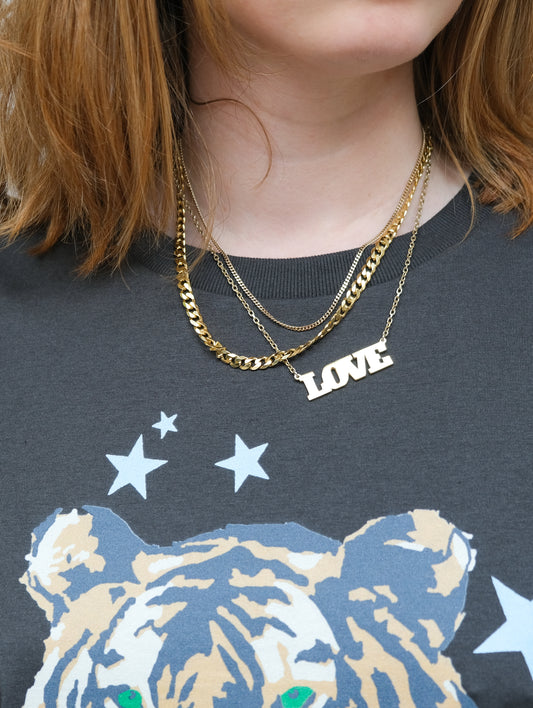 gold chunky chain necklace