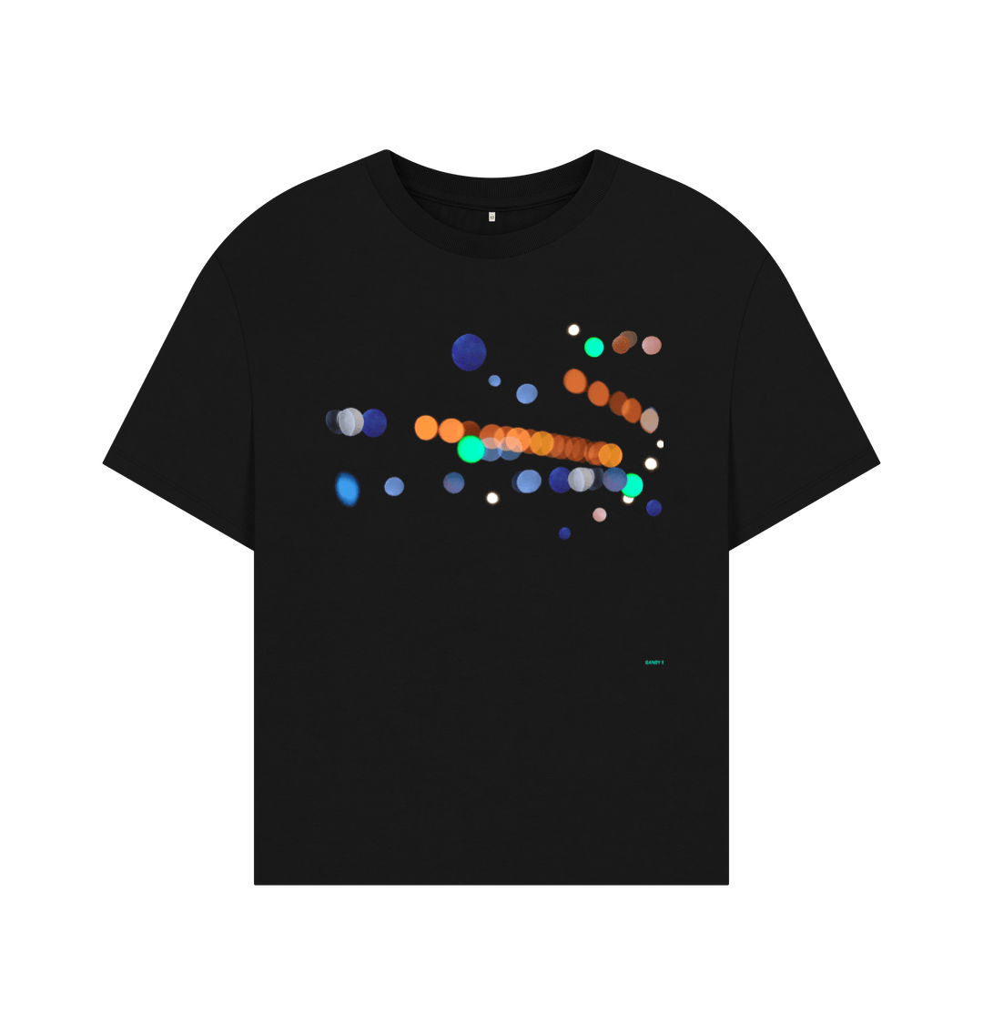 Black Printed T-shirt Front