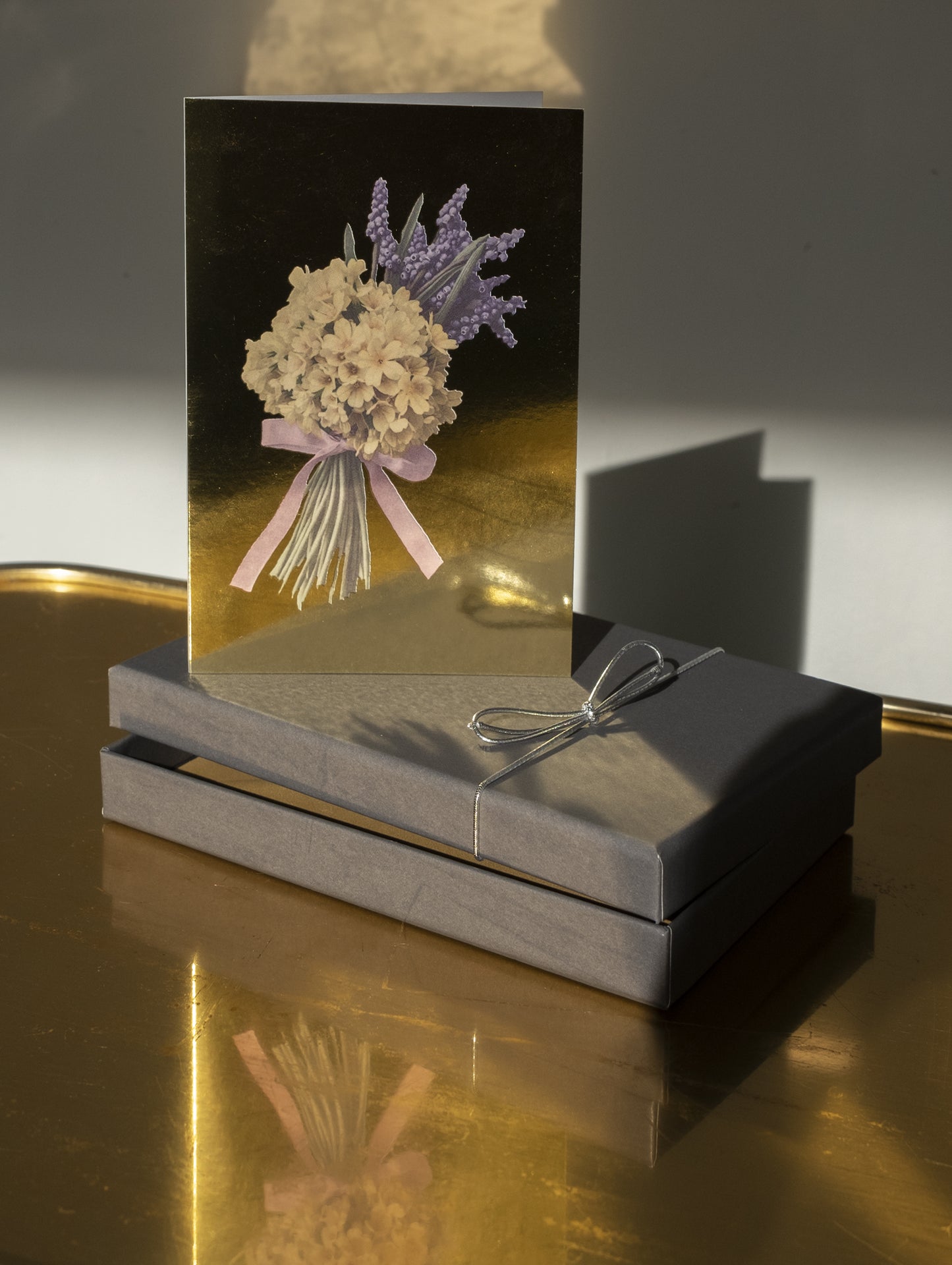 FLORAL GOLD GIFT BOX SET X6 CARDS