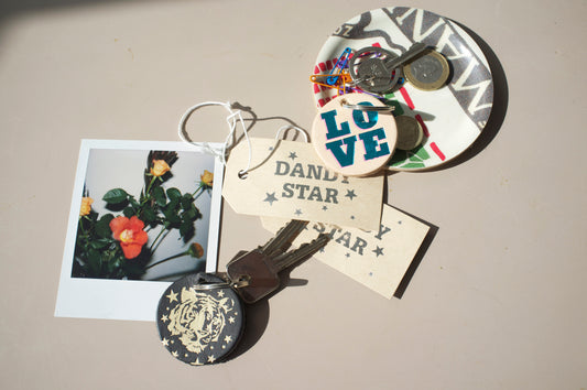 HOME LEATHER KEY RING