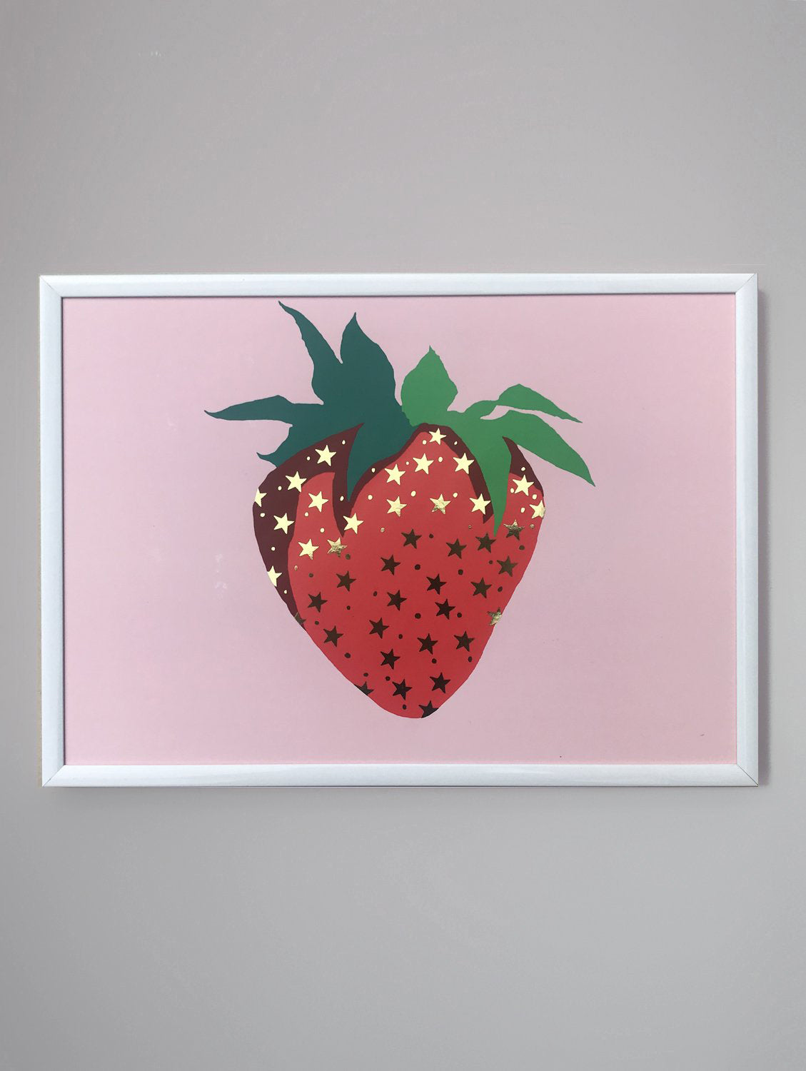 STRAWBERRY A4 FOIL PRINT