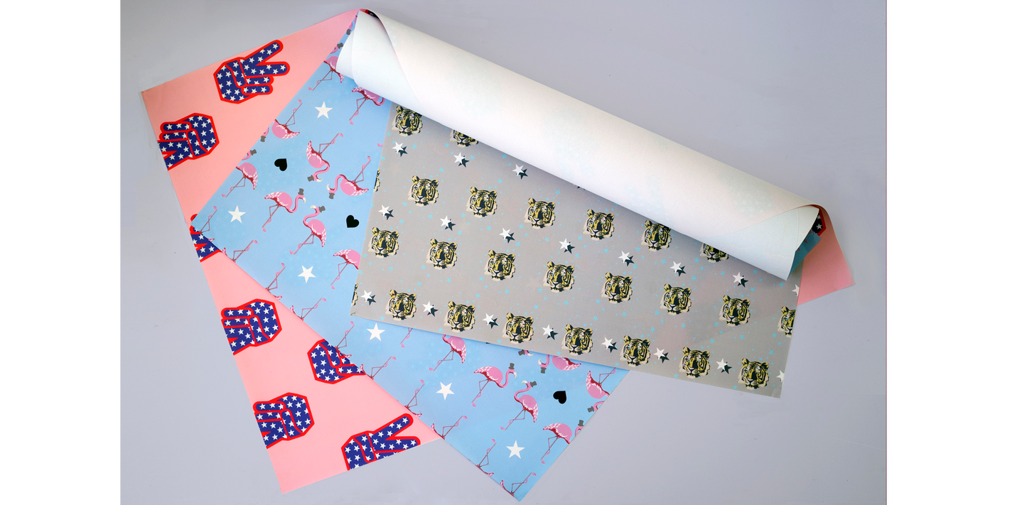 FLAMINGO WRAP - SINGLE SHEET AS ADD ON ORDER / 5 OR 10 SHEETS - Dandy Star