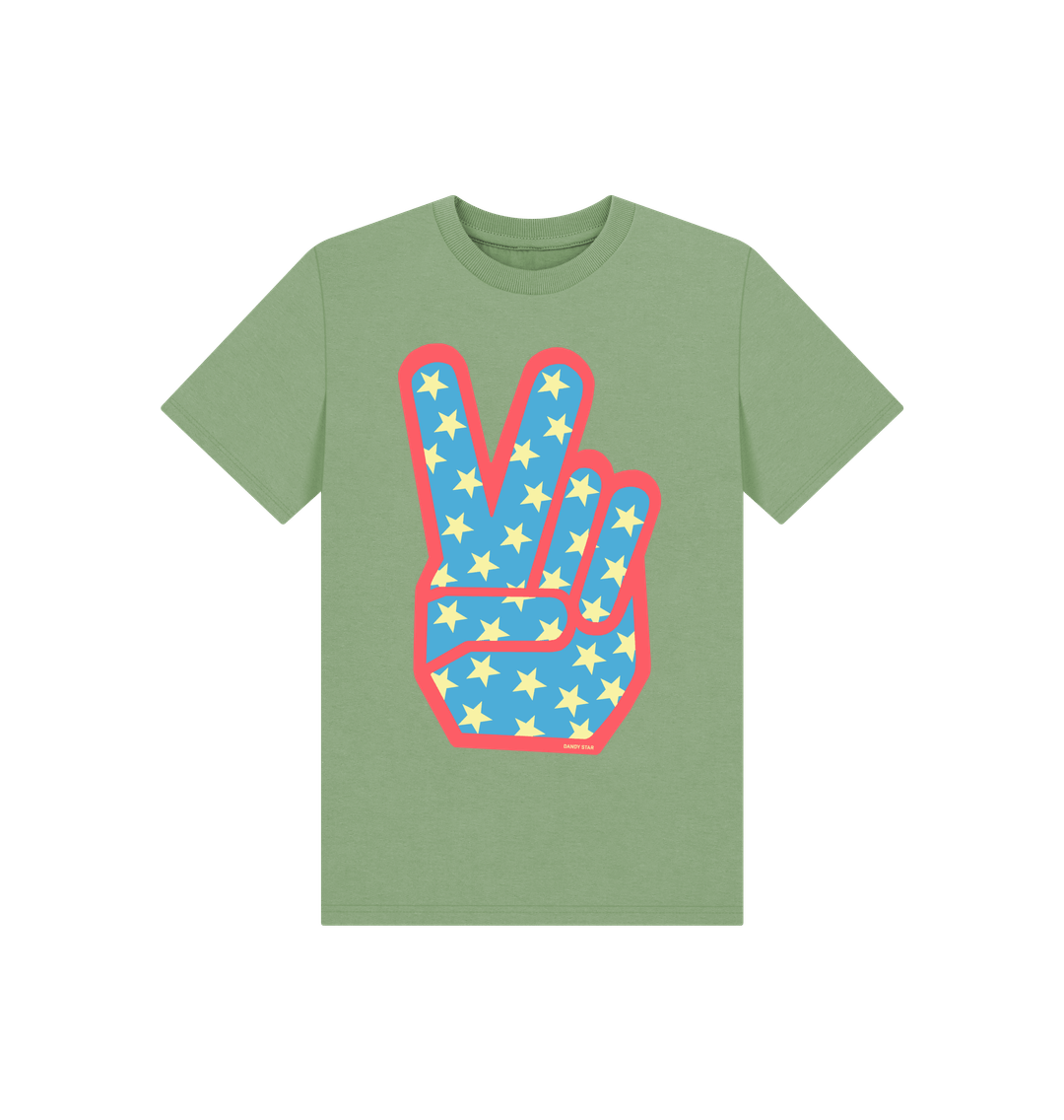 Sage PEACE SIGN GREEN KIDS