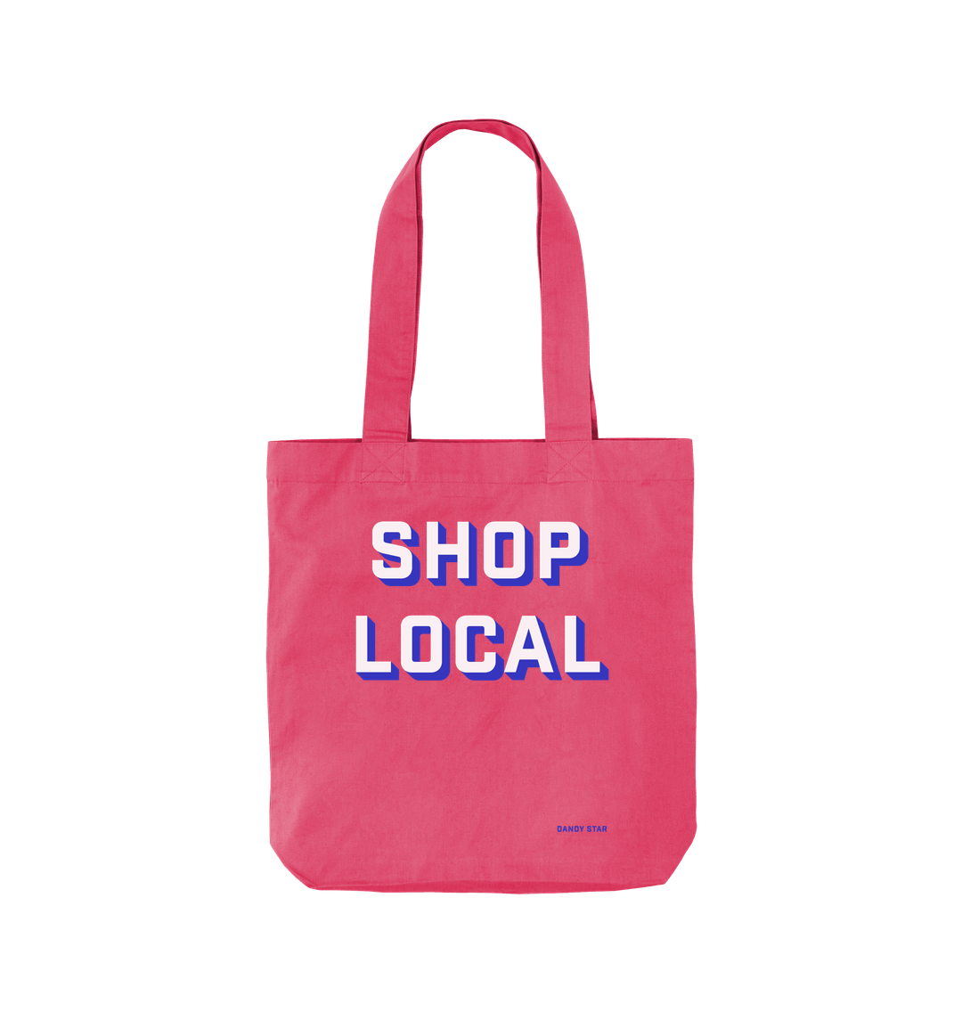 Raspberry Pink Printed Bag Front