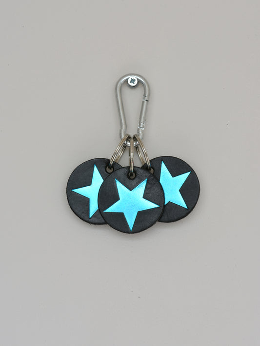 METALLIC FOIL STAR KEY RING