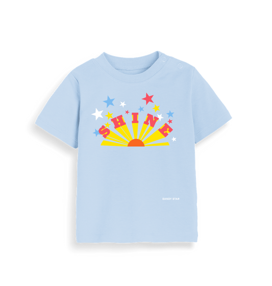 Dusty Blue Printed Kids T-Shirt