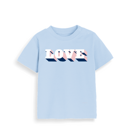 Dusty Blue Printed Kids T-Shirt