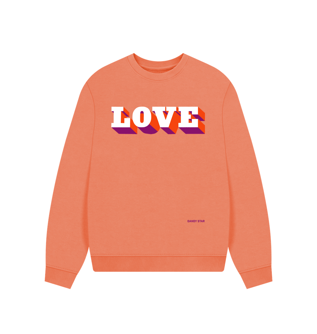 Apricot Printed Sweater Front