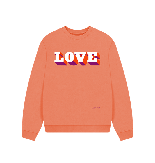 Apricot Printed Sweater Front