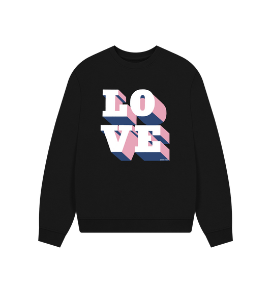 Black Printed Sweater Front