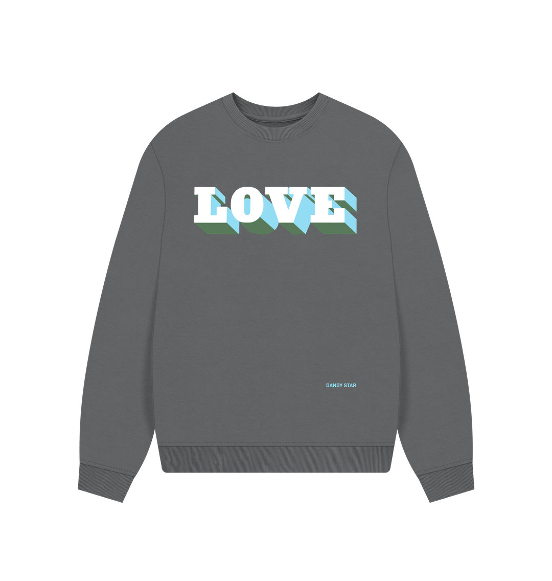Slate Grey Printed Sweater Front