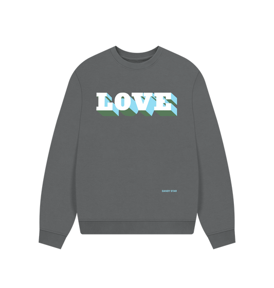 Slate Grey Printed Sweater Front