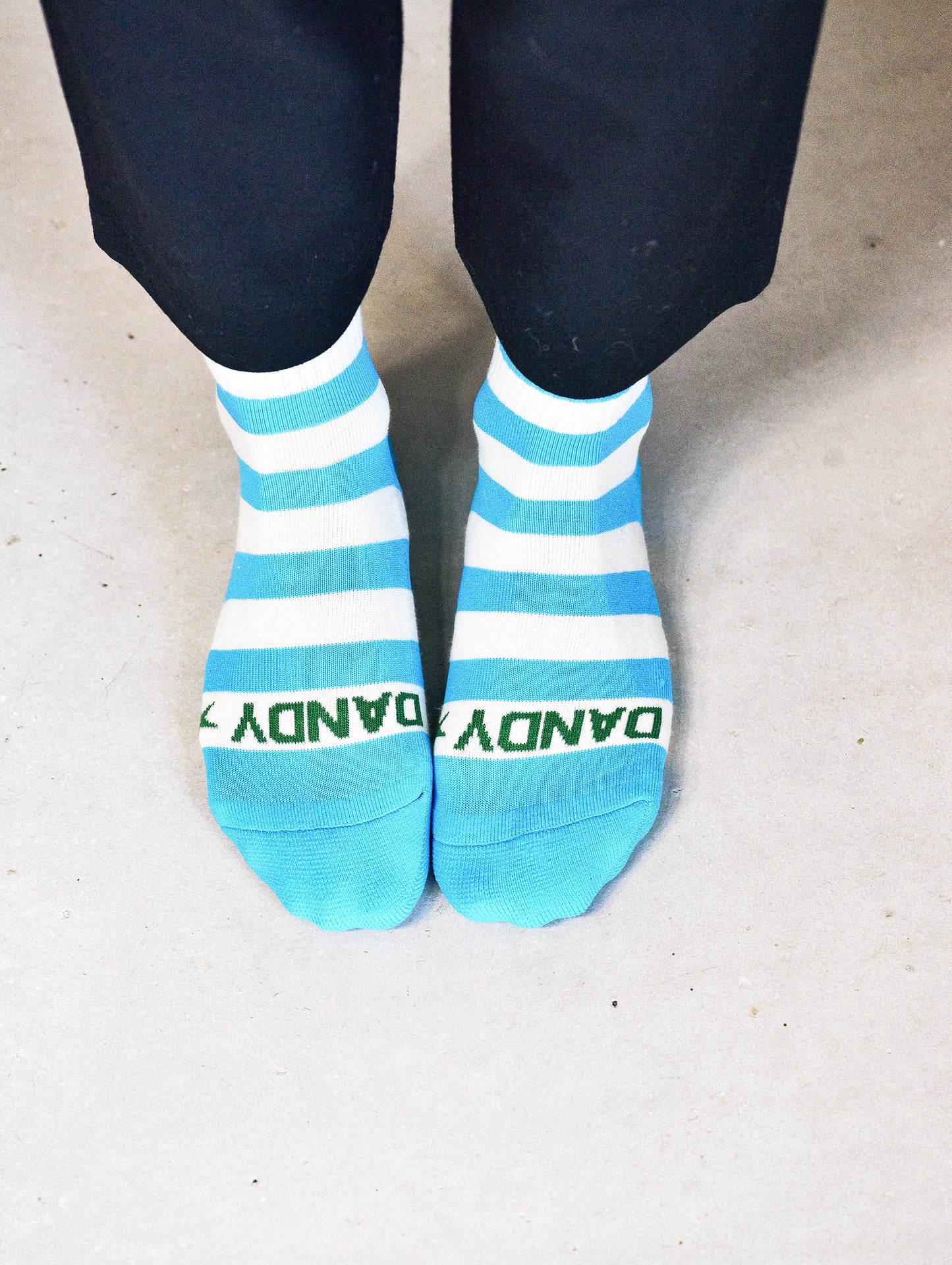 Blue Neon Breton Socks