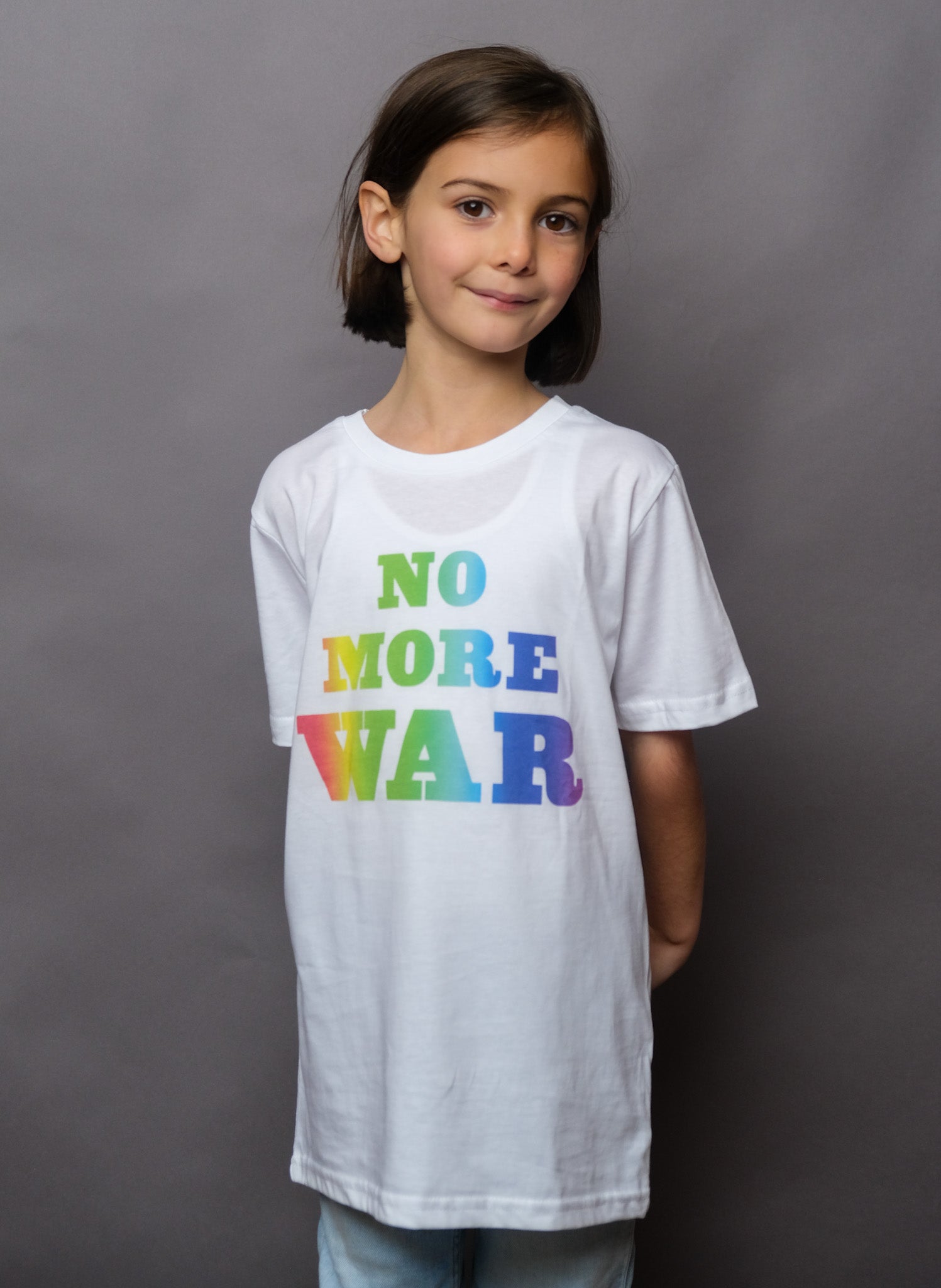 No more war rainbow kids t-shirt