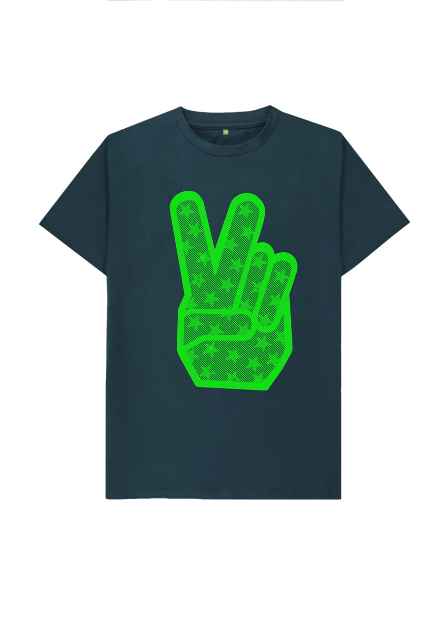 Green Peace sign kids t-shirt