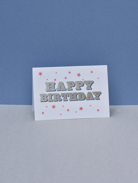 HAPPY BIRTHDAY GREETING CARD - RED