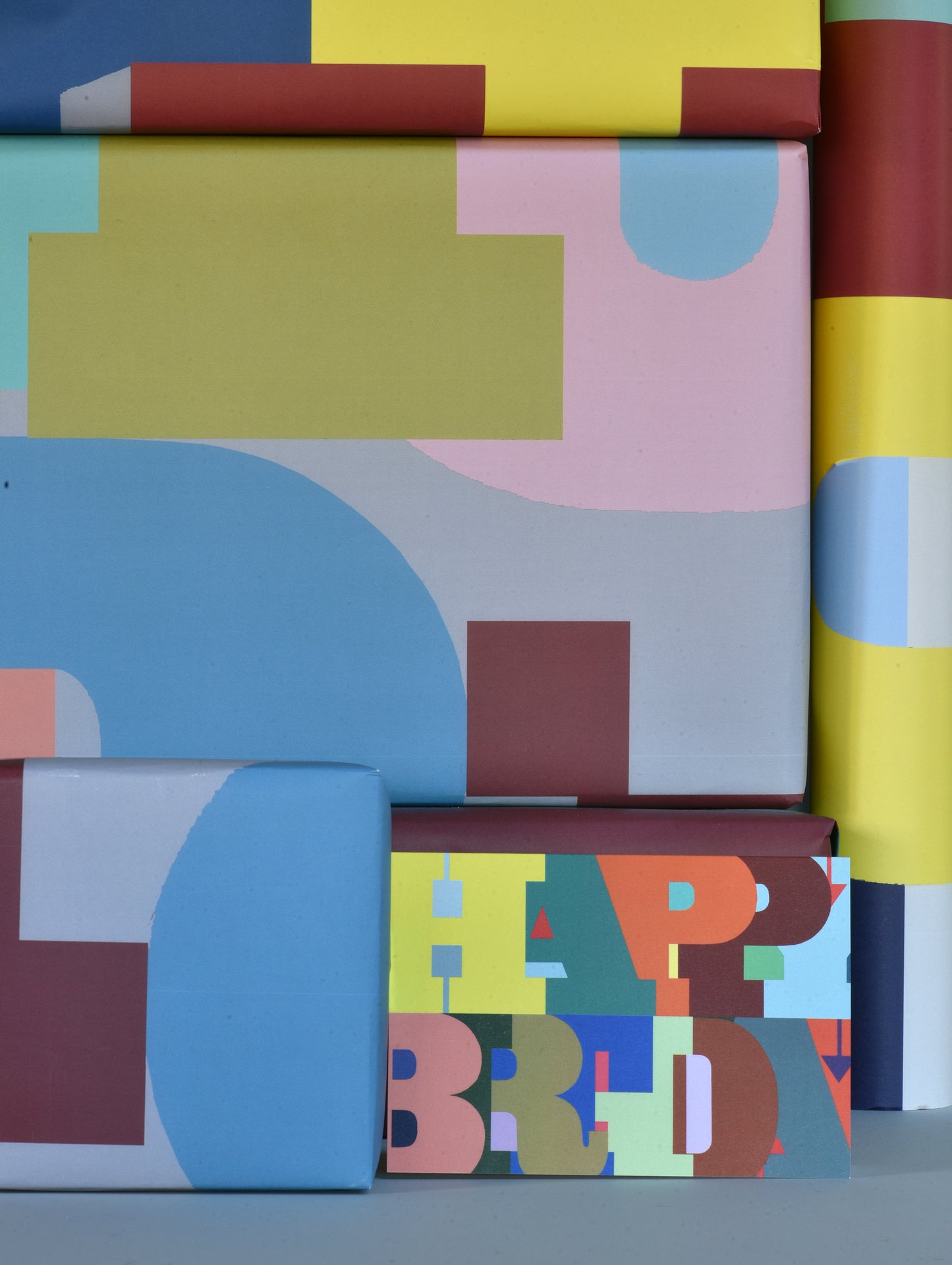 HAPPY BIRTHDAY COLOUR BLOCK WRAP