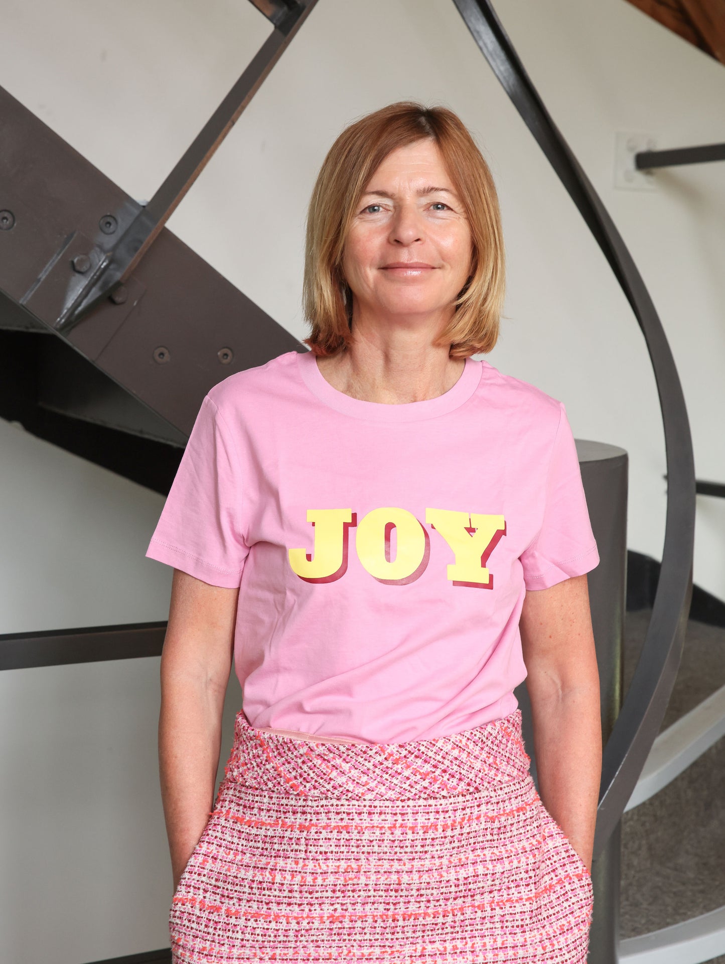 JOY on pink