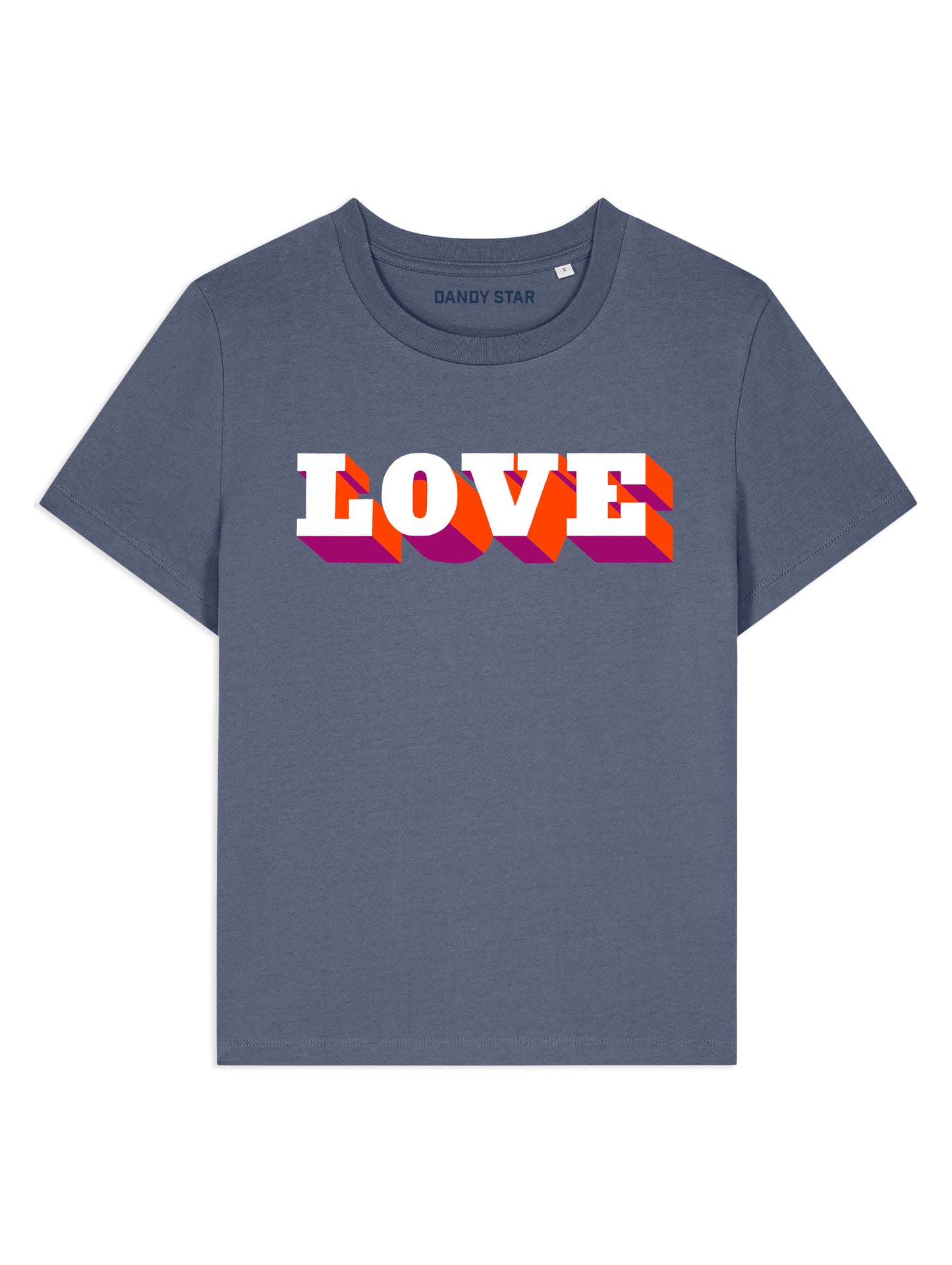 BLUE GREY LOVE T-SHIRT