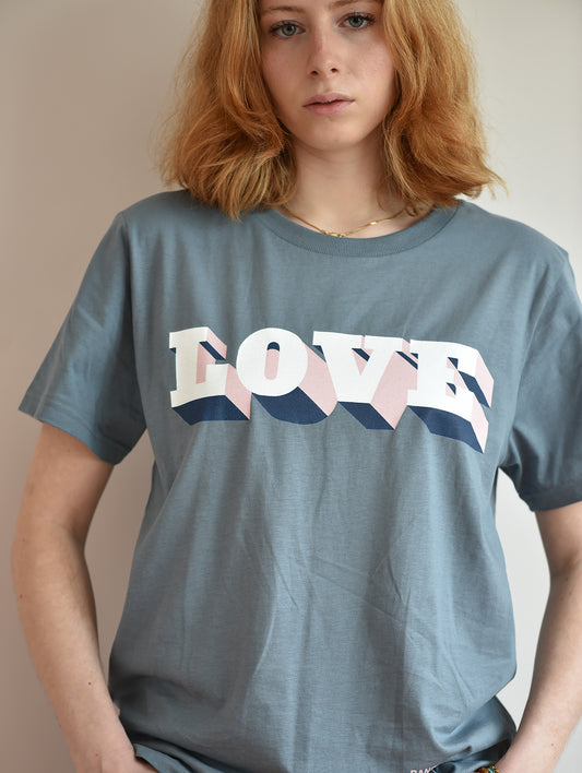 NEW LOVE  SMOKEY BLUE T-SHIRT