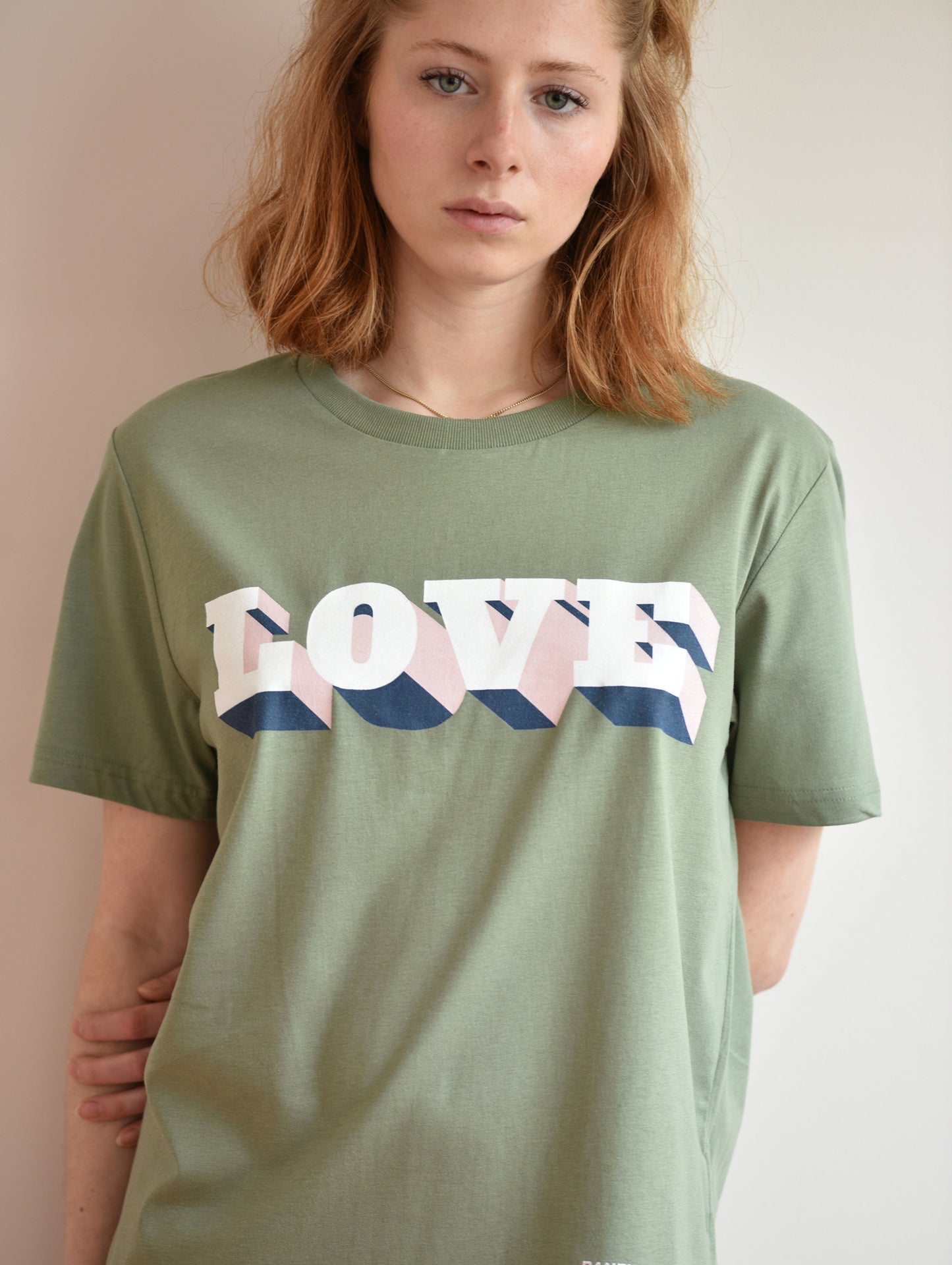 NEW LOVE SUN FADE GREEN T-SHIRT