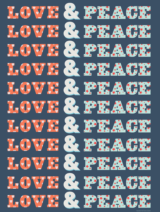 LOVE & PEACE WRAP NAVY