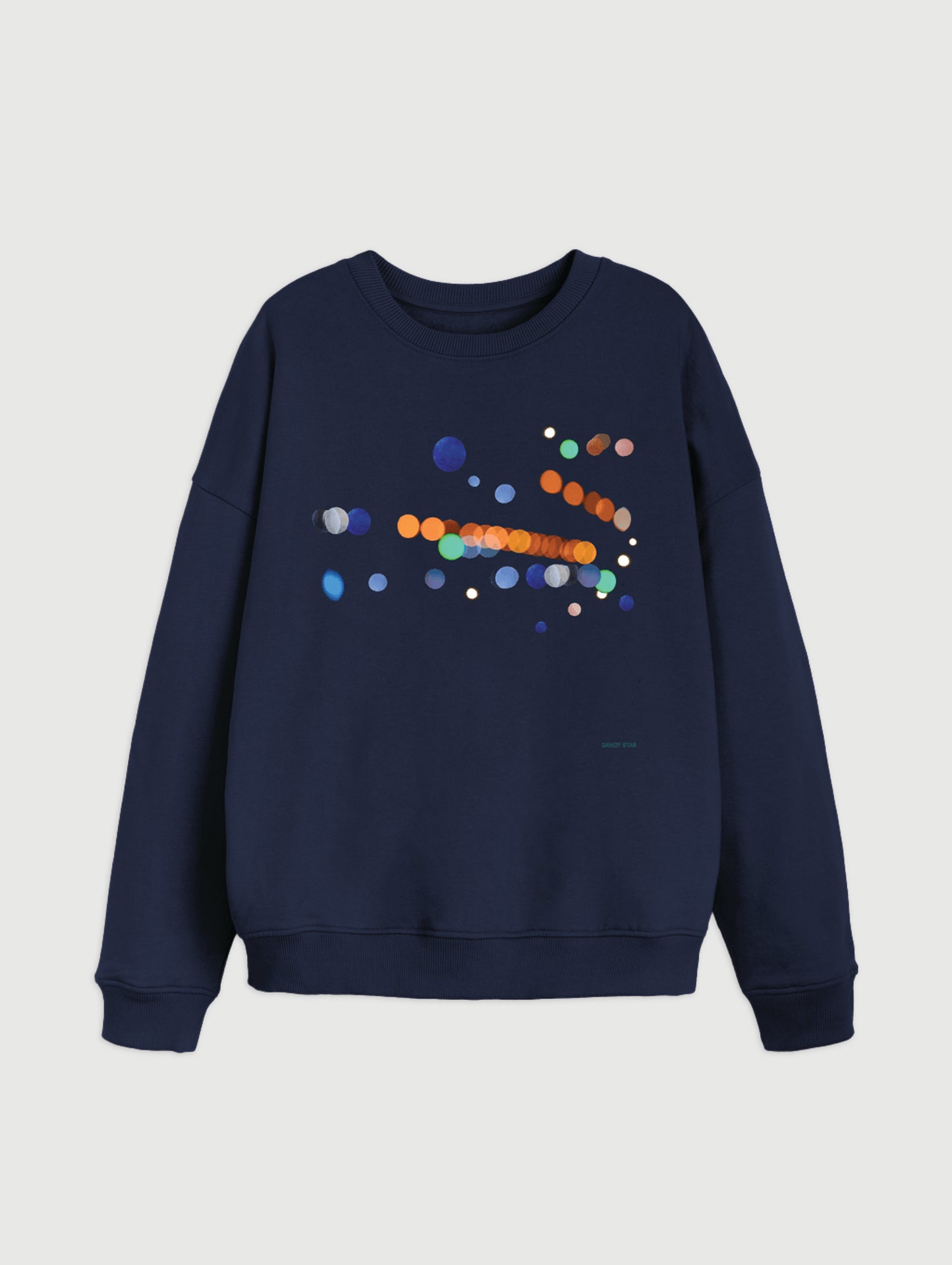 NIGHT LIGHTS NAVY SWEATSHIRT