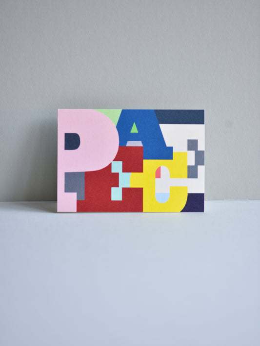 PEACE COLOUR BLOCK CARD