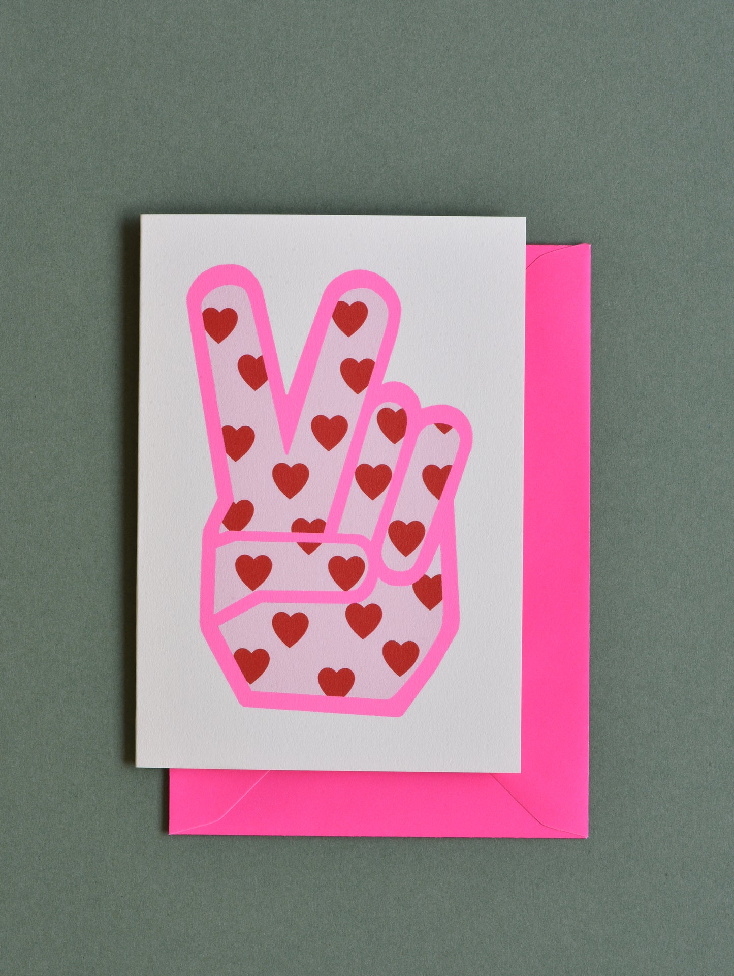 PEACE HEARTS GREETING CARD