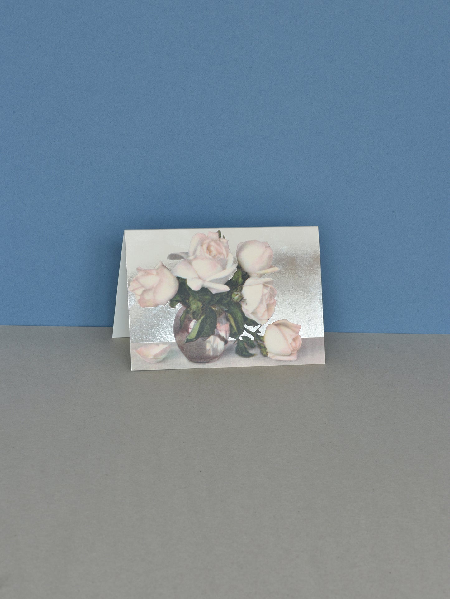 WHITE ROSES GREETING CARD