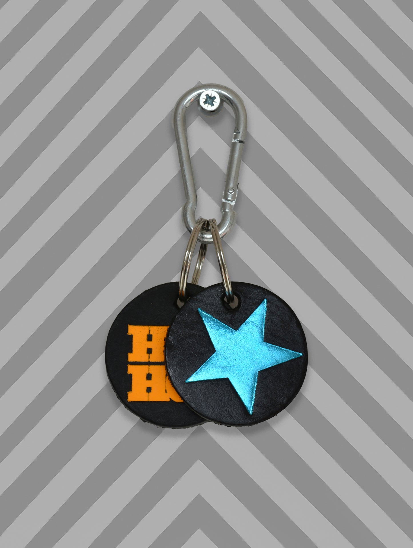 METALLIC FOIL STAR KEY RING