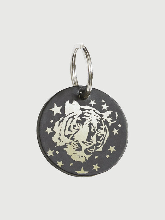 SILVER TIGER KEYRING