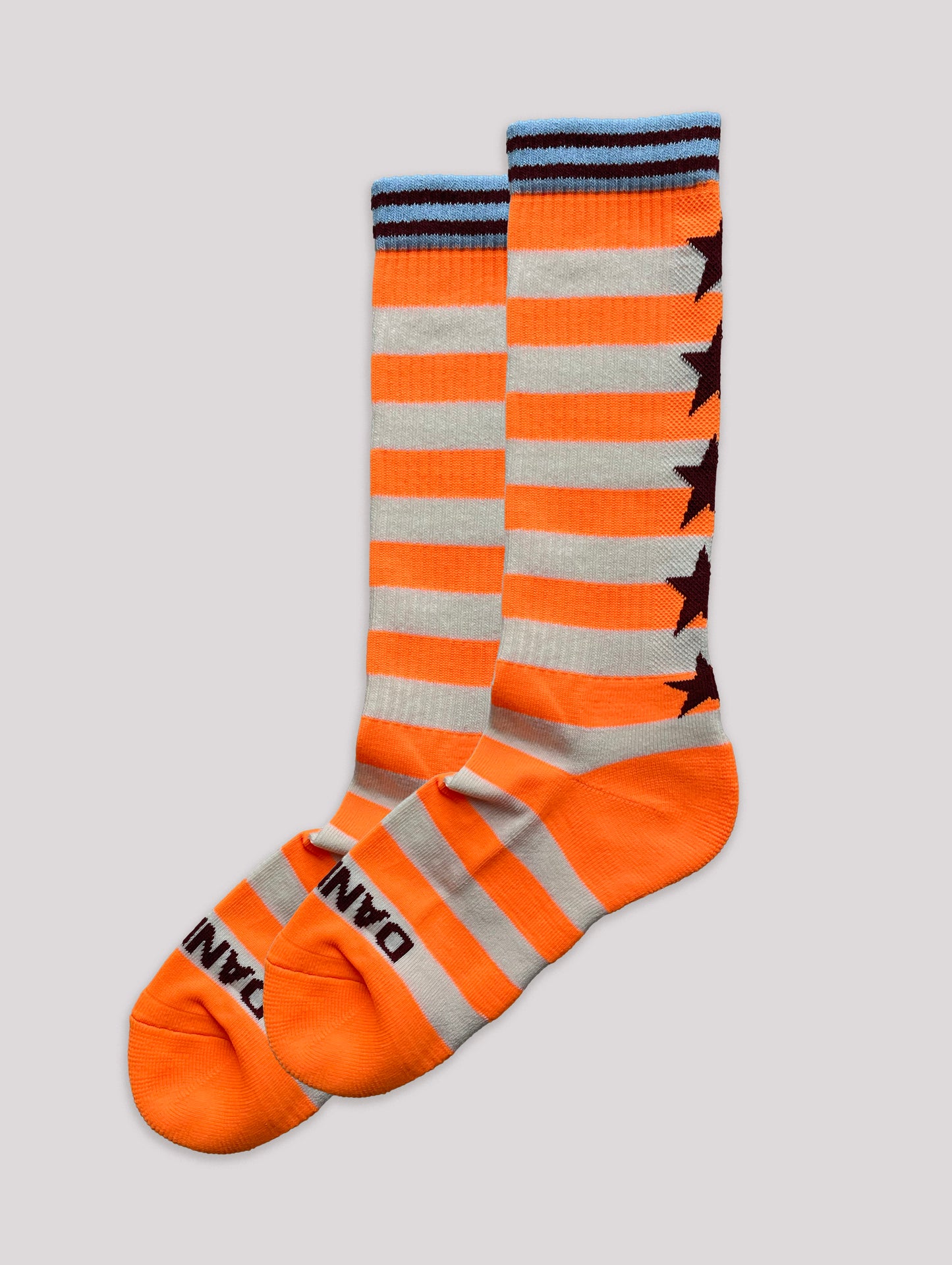 Orange Neon Breton Socks
