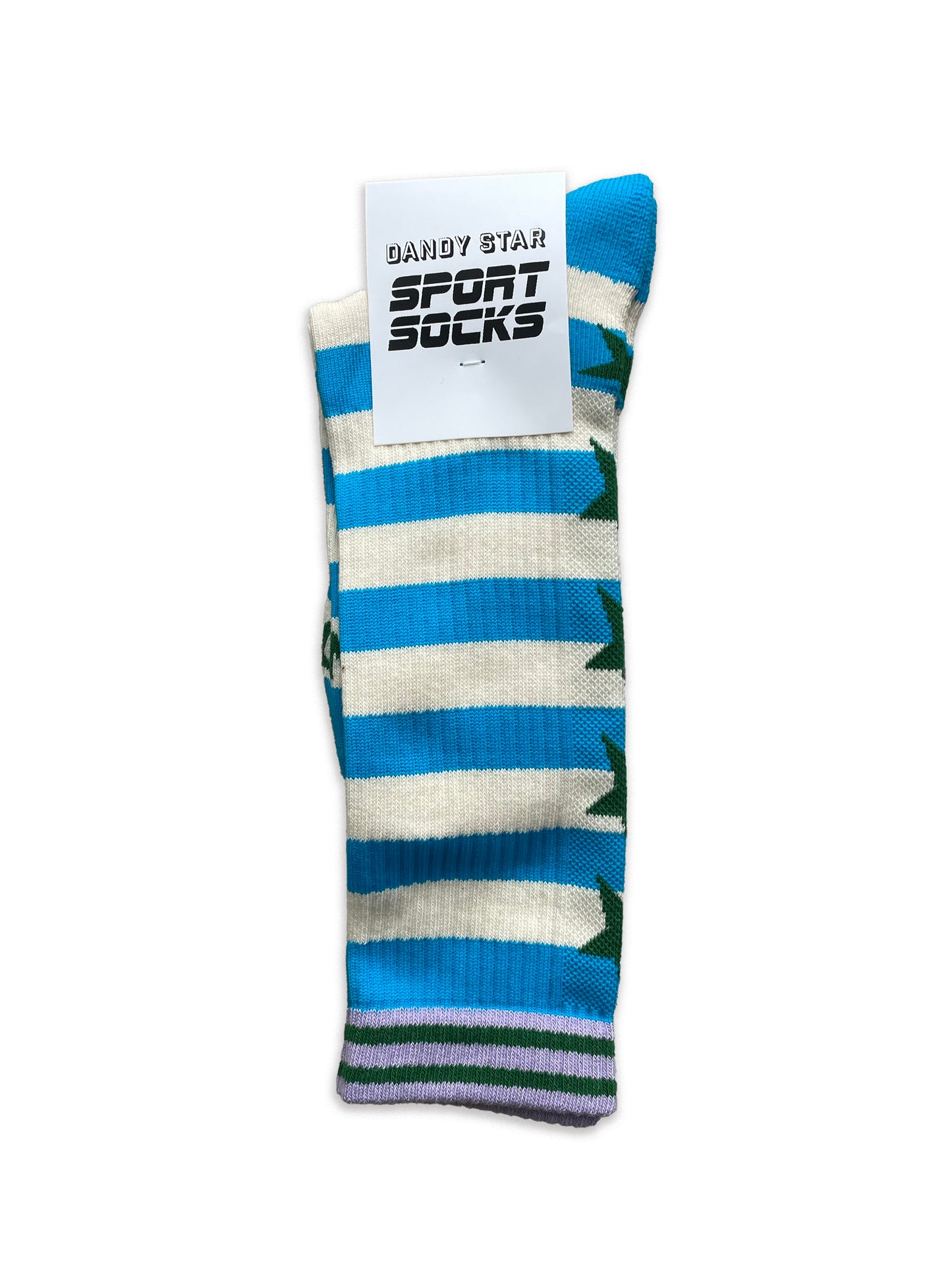 Blue Neon Breton Socks