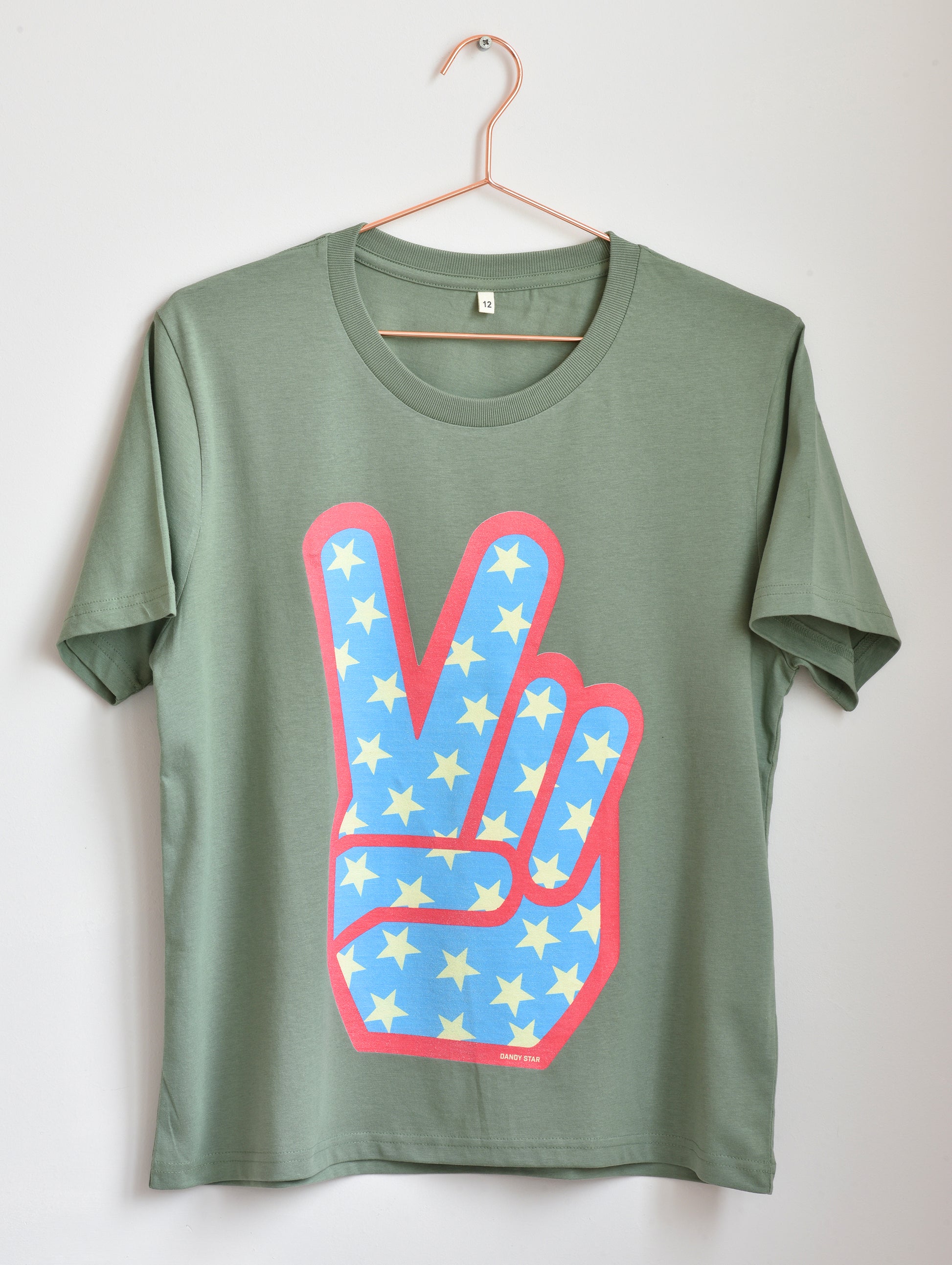 Green peace sign t-shirt