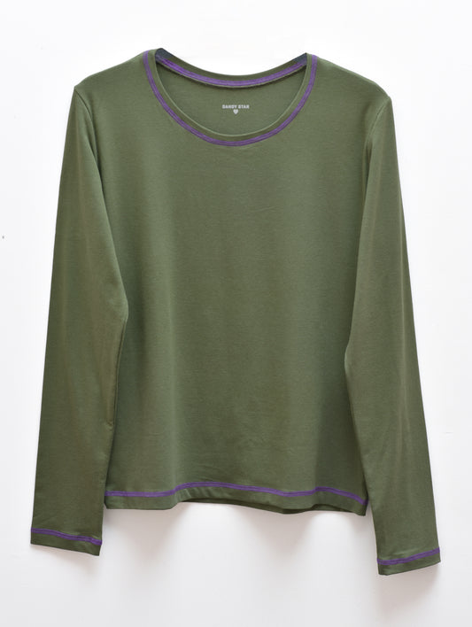 KHAKI LONG SLEEVE T-SHIRT