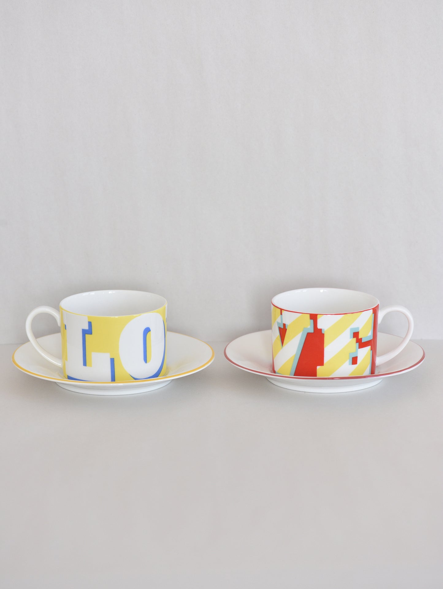 LOVE CUP & SAUCER RED