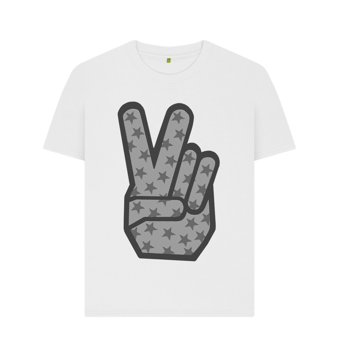 White Printed T-shirt Front