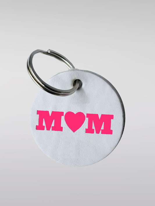 Neon pink MUM keyring