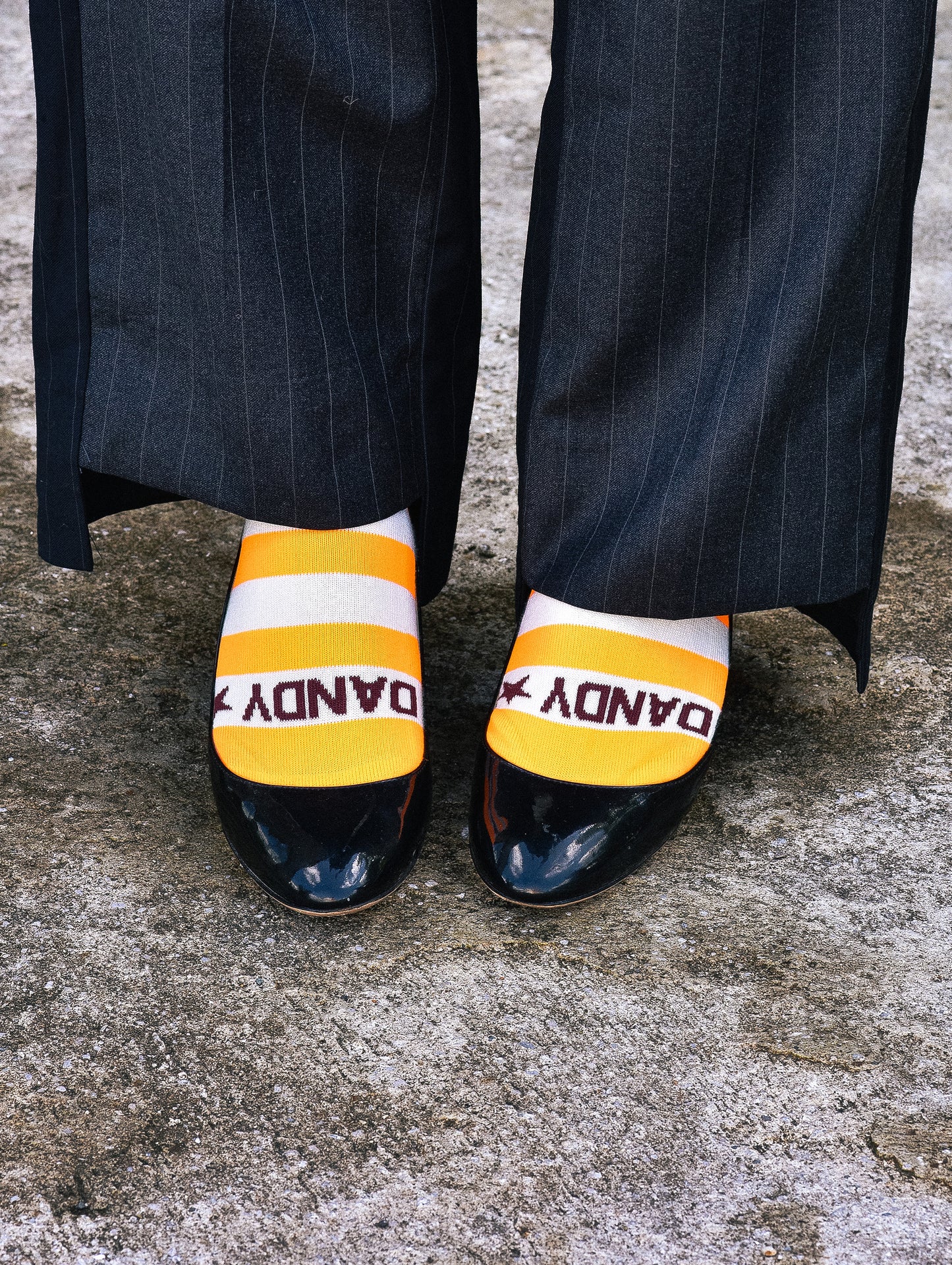 Orange Neon Breton Socks