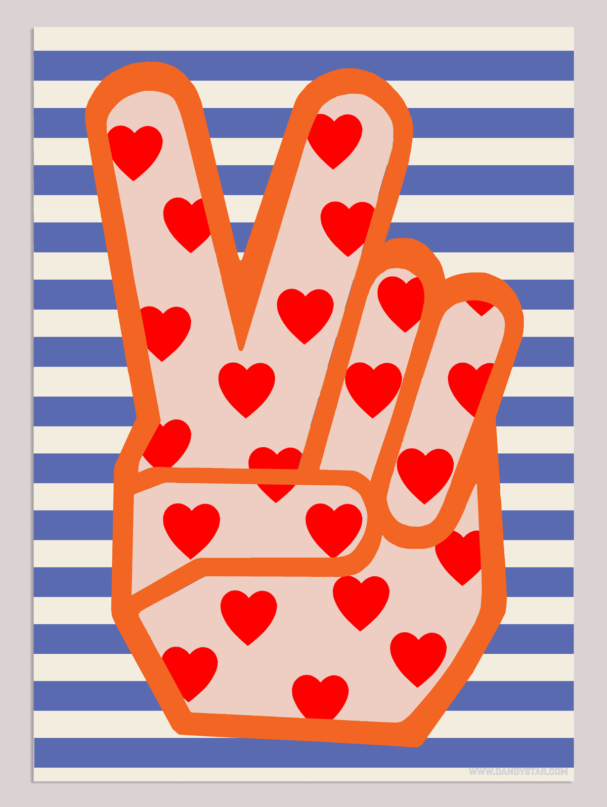 PEACE + HEARTS BRETON WRAP