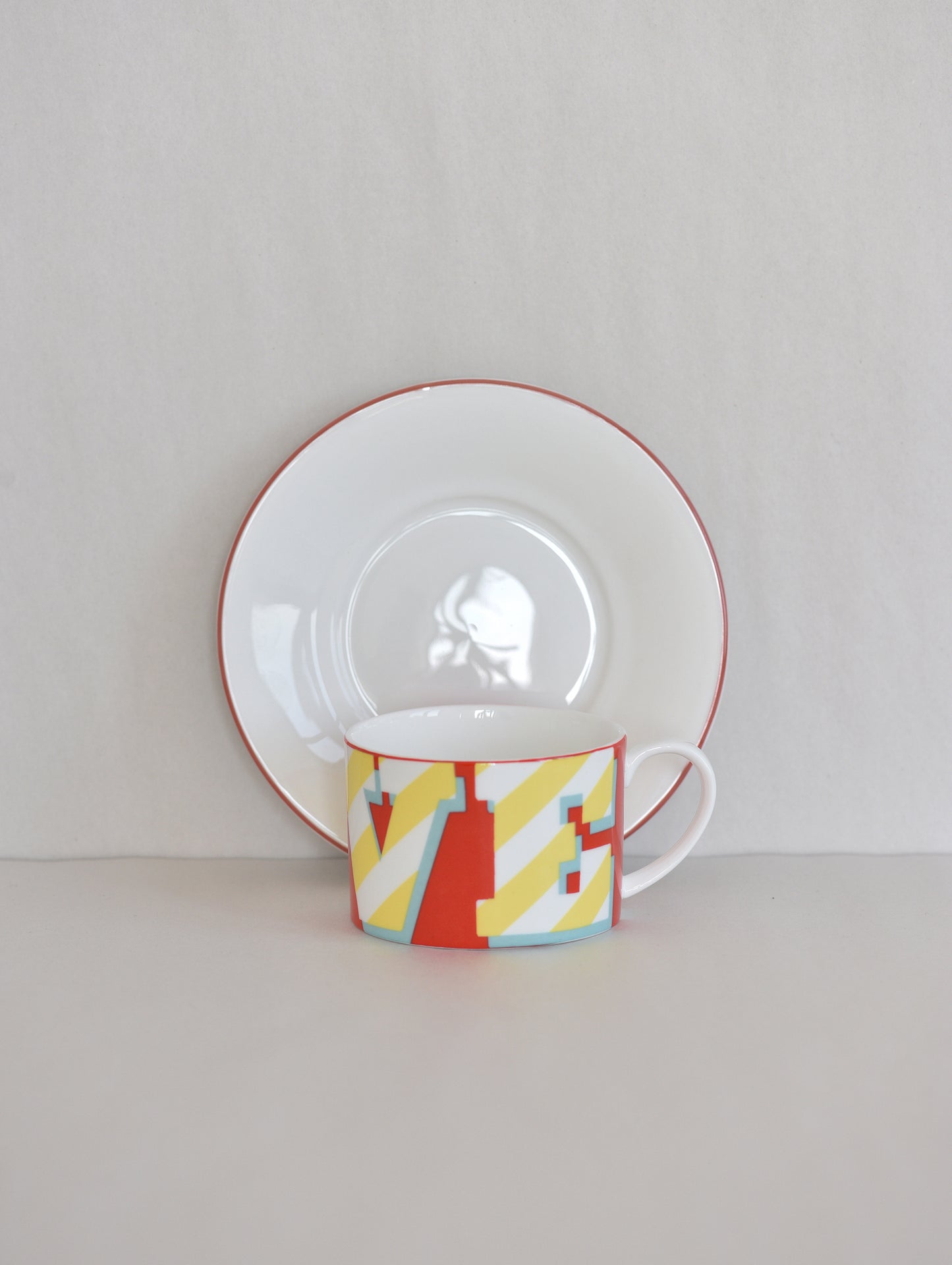 LOVE CUP & SAUCER RED