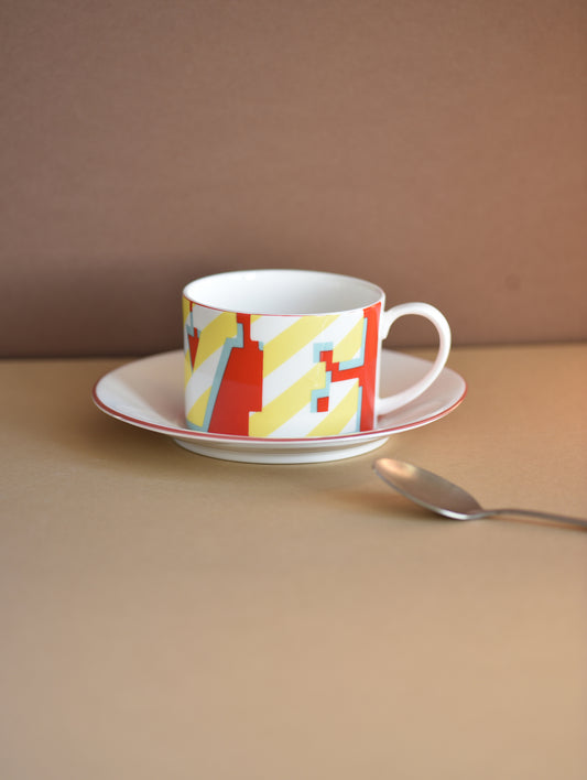 LOVE CUP & SAUCER RED