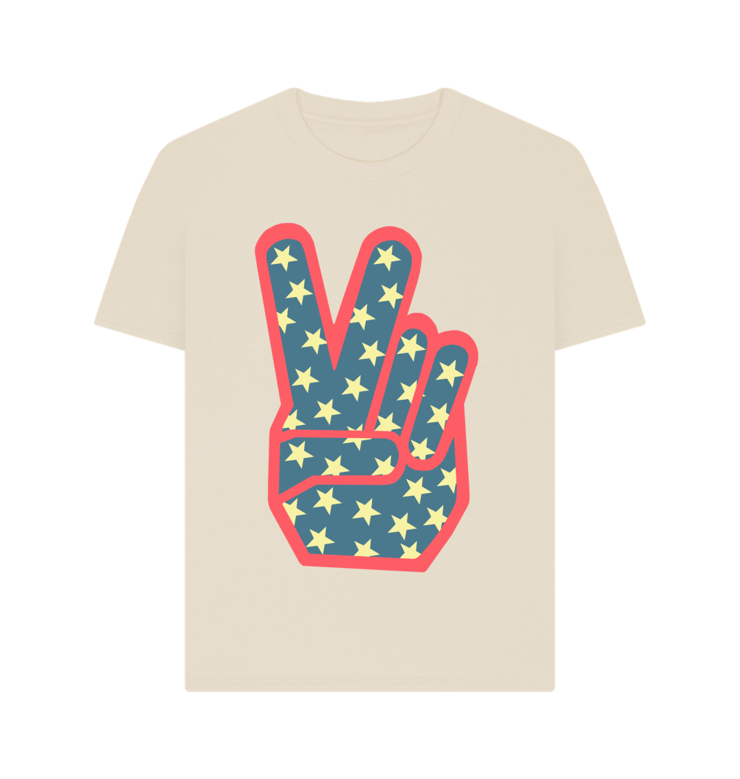 Oat PEACE SIGN OFF WHITE T-SHIRT
