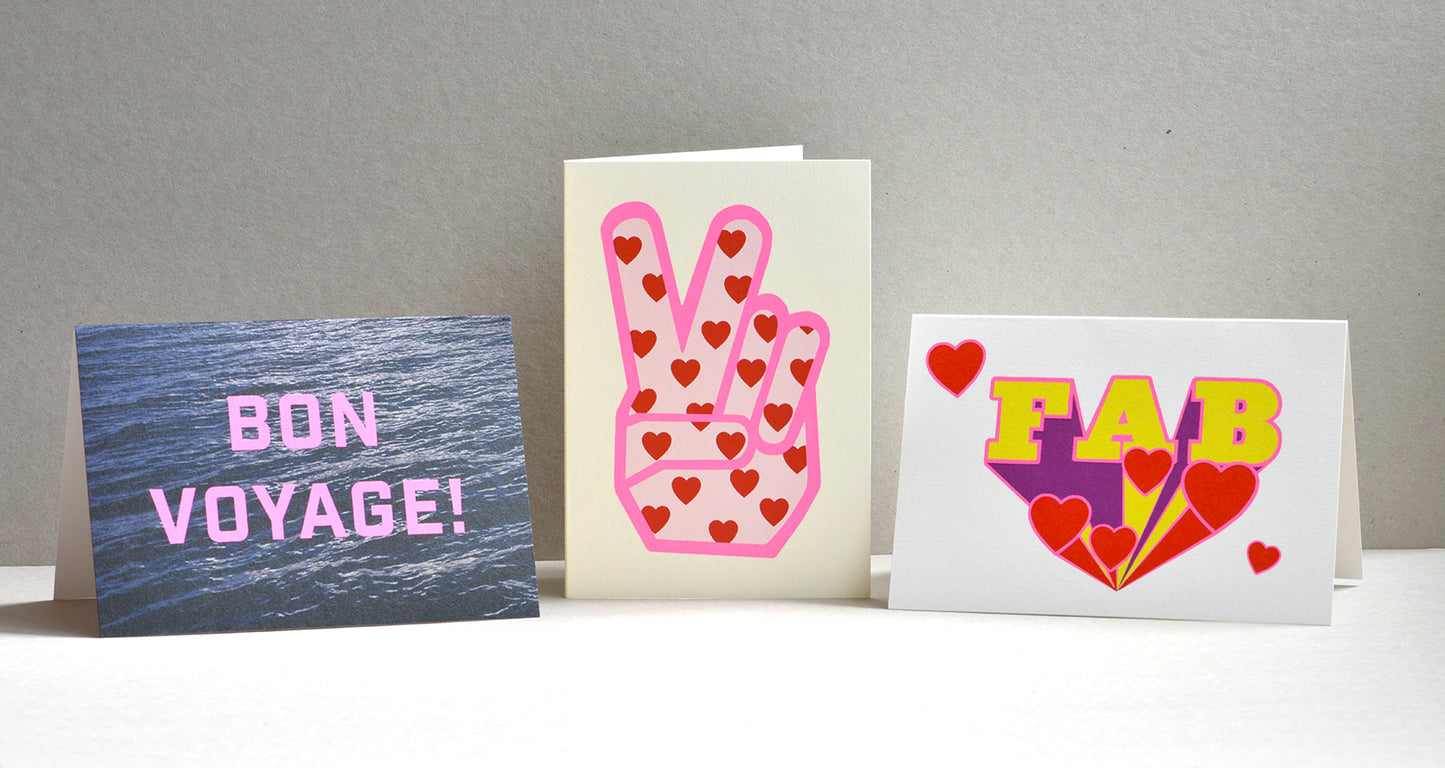 PEACE HEARTS GREETING CARD